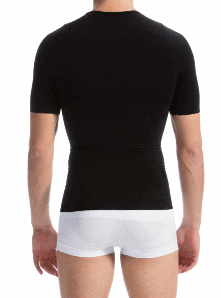 FarmaCell Men's Short Sleeve Tummy Control Body Shaping T-Shirt