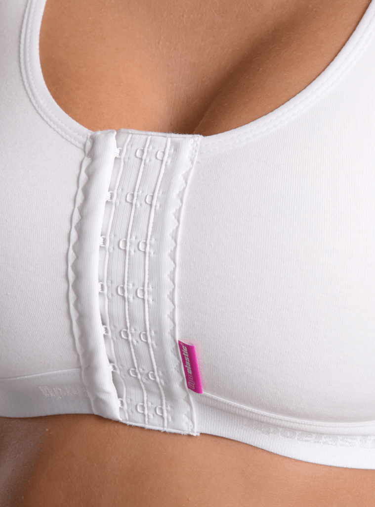Lipoelastic PI Active Variant -  Post-Op Bra - Seamless Cotton Cups And Front Adjustable Hook And Eye Fastening