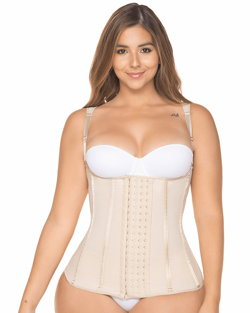 MariaE Fajas Colombianas Compression Vest Tummy Control Open Bust Girdle