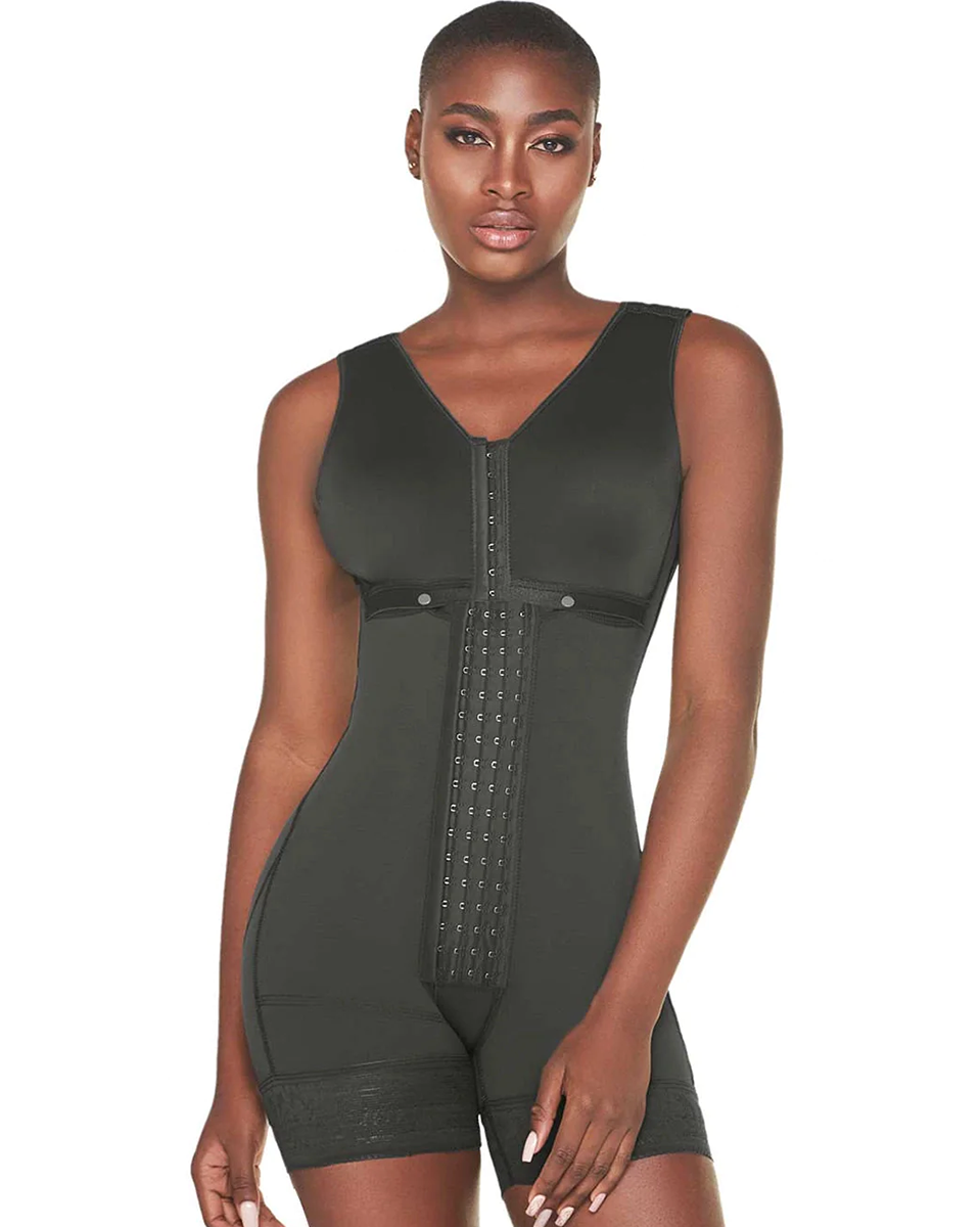 Final Sale Clearance MariaE Fajas Full Post-Op Bodysuit for Women with Bra and Mid Thigh