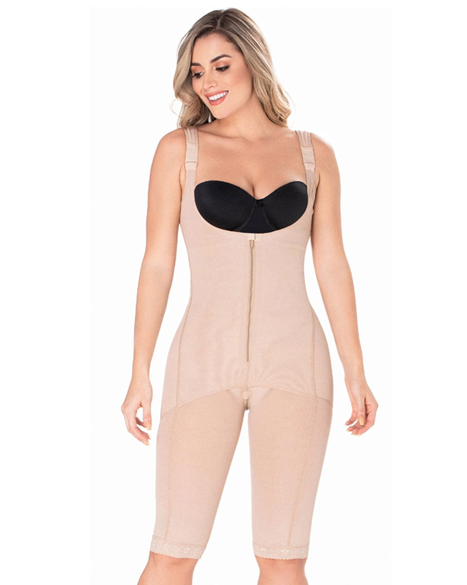 Diane & Geordi Women's Butt LifterTummy Control Bodysuit Knee Length Full Body Shaper for Women Powernet