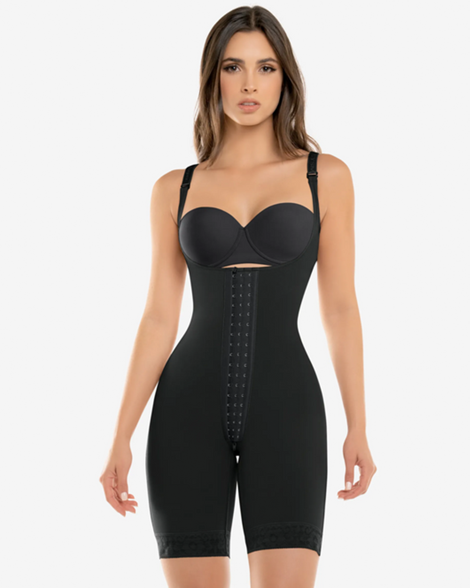 CYSM Hook Closure Bodysuit With Zip Crotch - 463