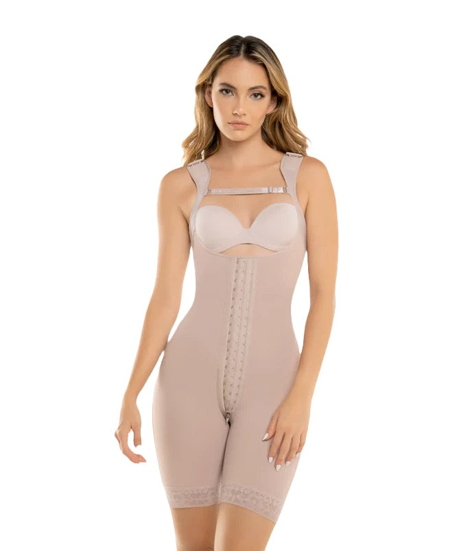 CYSM Hook Closure High Compression Bodysuit With Zip Crotch - 461
