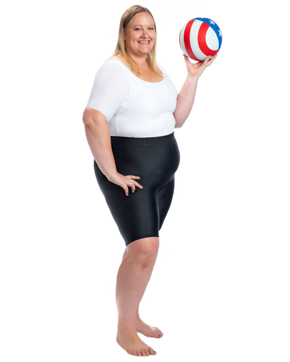 Wear Ease High Waist Compression Shorts - Layer Over Stockings