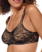 Amoena Camilla Wire-Free Bra - Black/Sand