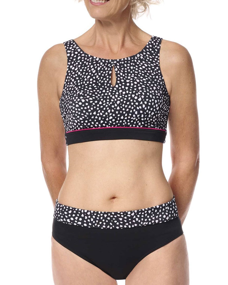 Amoena Manila High Neck Wire-Free Bikini Top - Black