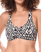 Amoena Salta Soft-Bra Bikini Top - Black / Off-white