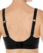 Sujetador deportivo sin aros Jolie de Amoena, negro y gris