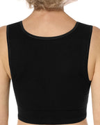 Amoena Lymph Flow Long Wire Free Front Closure Bra - Black