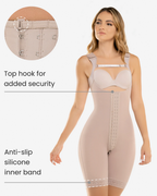 CYSM Hook Closure High Compression Bodysuit With Zip Crotch - 461