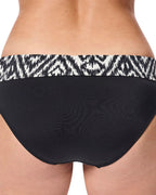 Amoena Salta High-Waist Bikini Bottoms - Black / Off-white