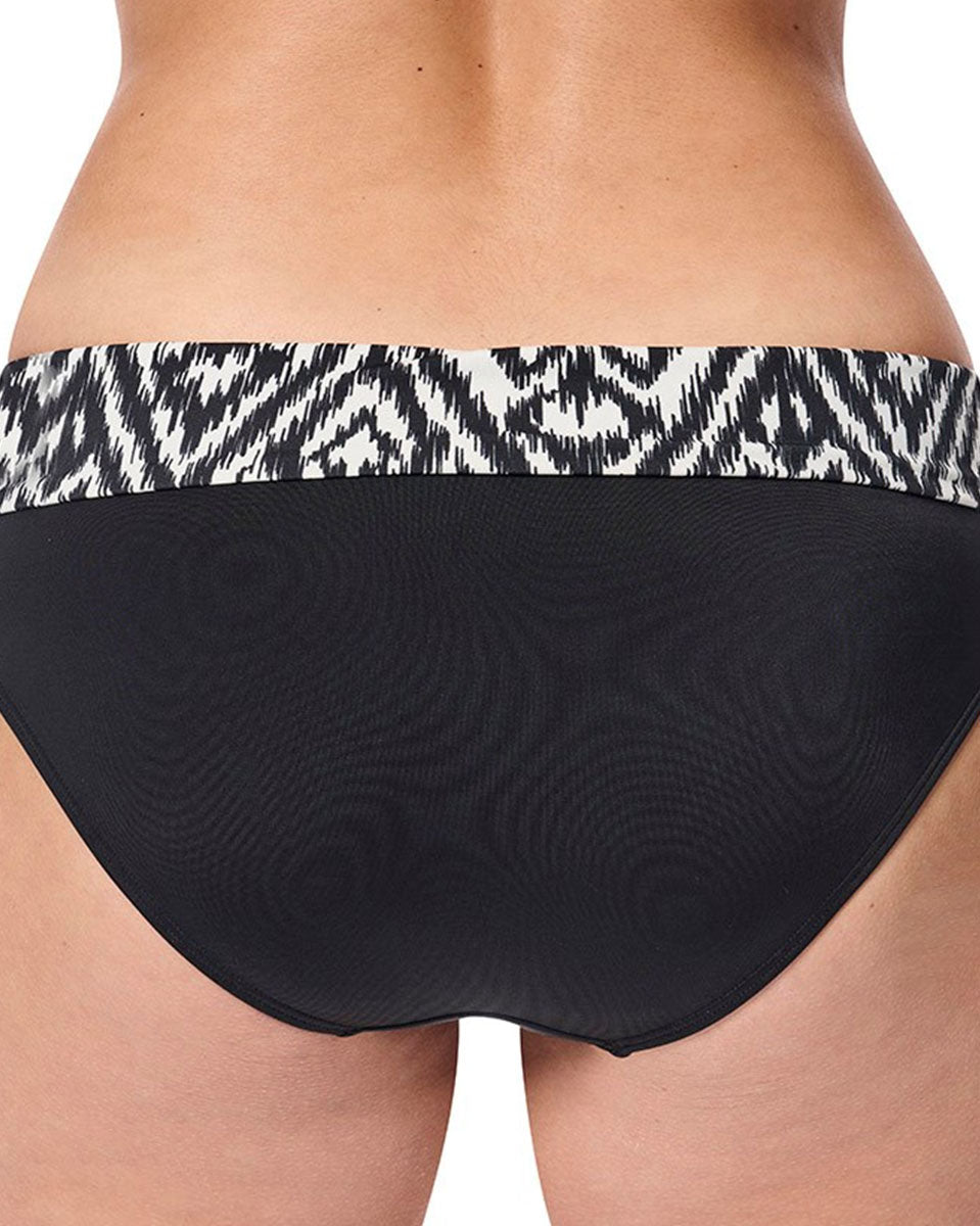 Amoena Salta High-Waist Bikini Bottoms - Black / Off-white