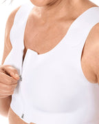 Amoena Lymph Flow Wire Free Front Closure Bra - White