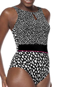 Amoena Manila High Neck One-Piece Swimsuit - Black