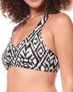 Amoena Salta Soft-Bra Bikini Top - Black / Off-white