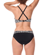 Amoena Salta Soft-Bra Bikini Top - Black / Off-white