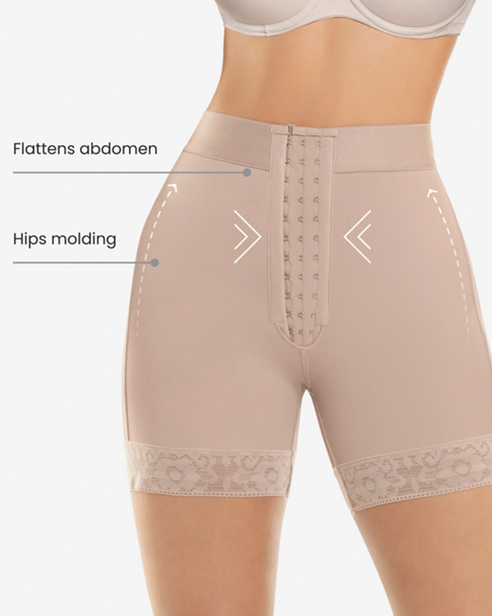 Pantalones cortos de alta compresión con cierre de gancho CYSM - 255