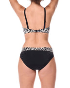 Amoena Salta Soft-Bra Bikini Top - Black / Off-white