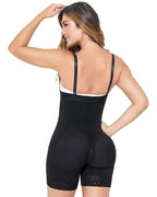 MariaE Fajas Faja Colombiana Postpartum & Daily Use Shapewear Bodysuit Short Length with Side Zipper & Open Bust