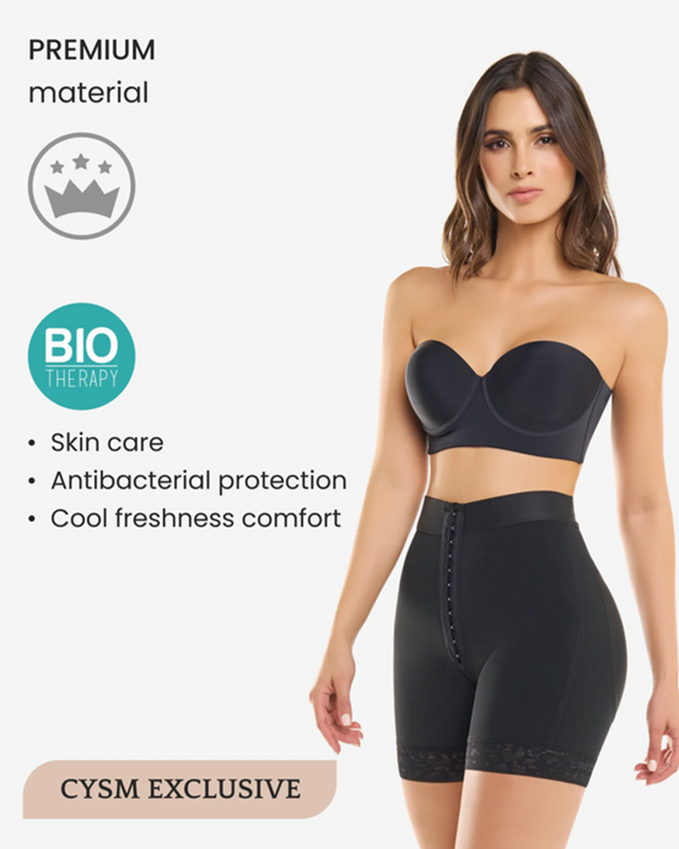 Pantalones cortos de alta compresión con cierre de gancho CYSM - 255