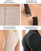 CYSM Hook Closure Bodysuit With Zip Crotch - 463