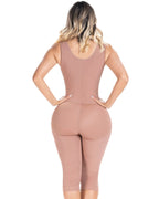 Fajas Sonryse Colombian Shapewear Knee Length with Built-in bra & High Back Post Surgery and Postpartum Use