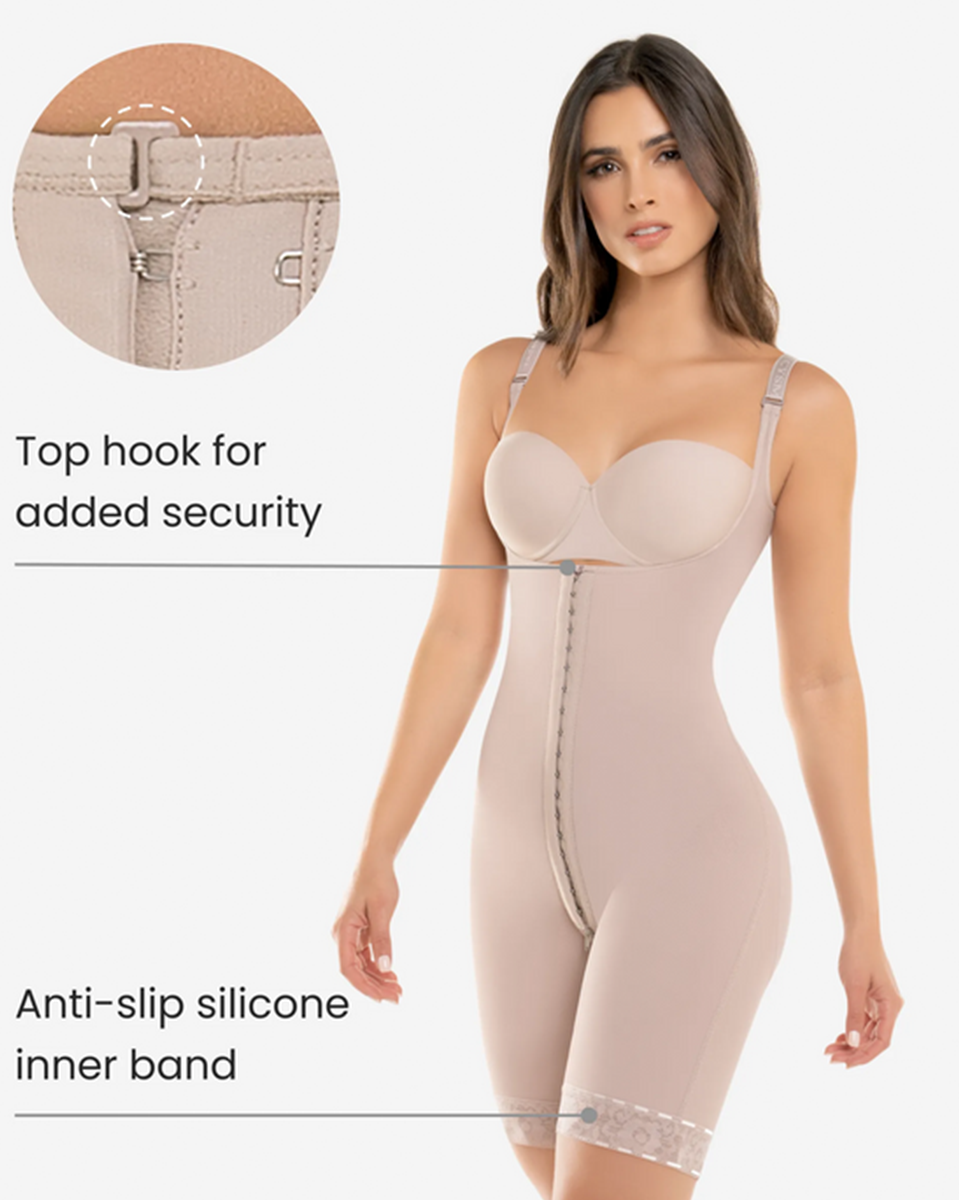 CYSM Hook Closure Bodysuit With Zip Crotch - 463