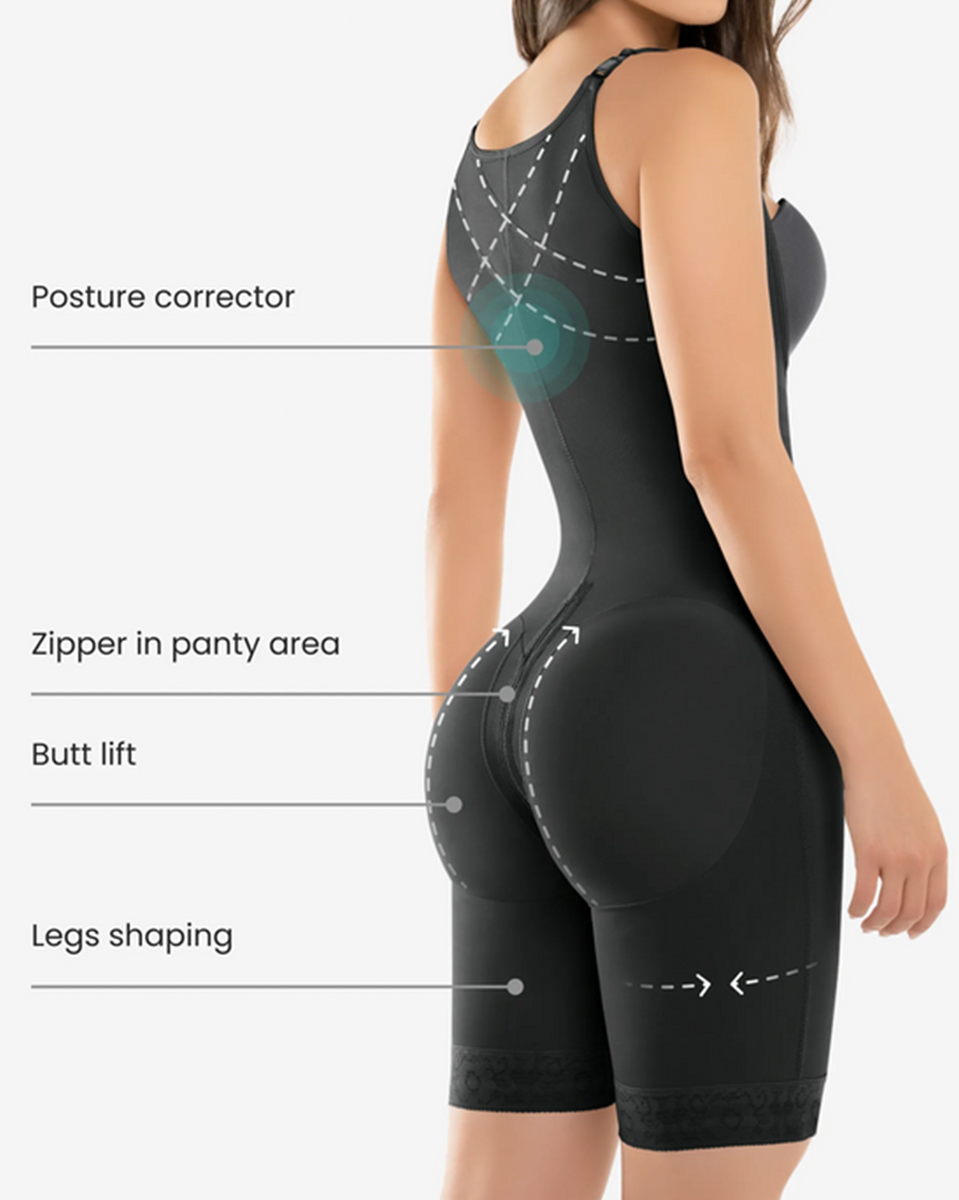 Cysm Hook Closure Bodysuit With Zip Crotch - 463