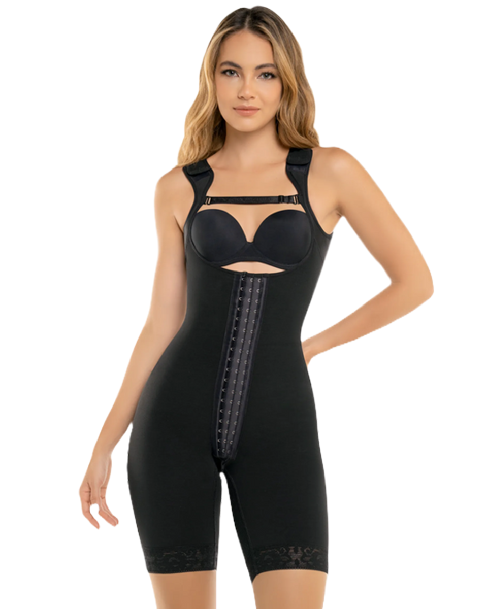 CYSM Hook Closure High Compression Bodysuit With Zip Crotch - 461