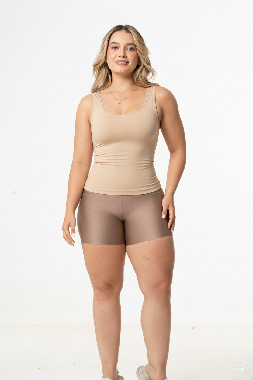 Fajas Sonryse - Camisola sin costuras para mujer con sujetador incorporado