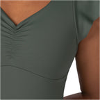 Fajas MyD Flutter-Sleeve Bodysuit Light Control V-Neck Shaper