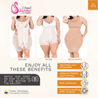 Fajas Salome Open Bust Tummy Control Butt Lifter Shapewear Daily Use & Postpartum Body Shaper for Women Powernet