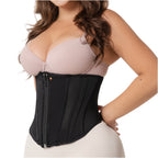 Fajas Salome Hourglass Waist Cincher 15-Bone High Compression Faja Abdominal Smoothing Zipper Corset