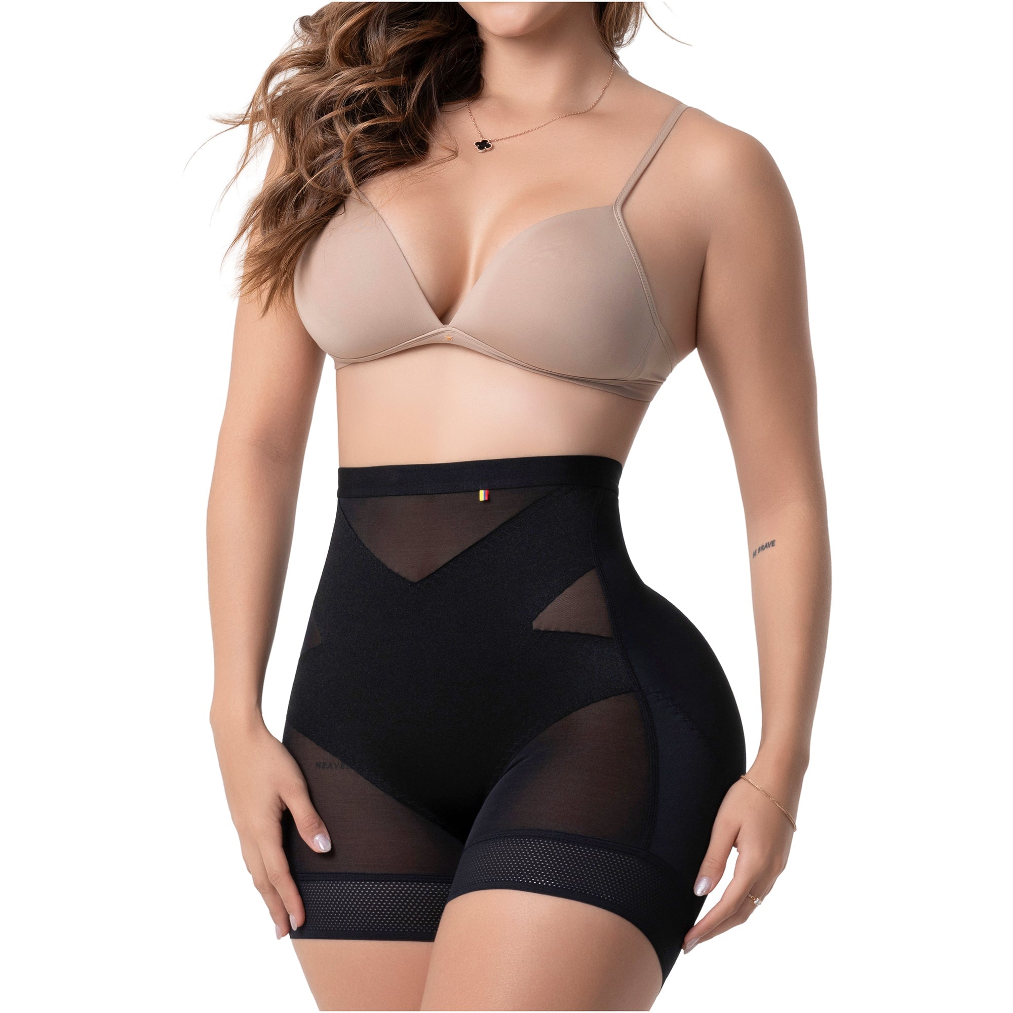 Fajas Salomé - Shorts moldeadores de cintura alta sin costuras y moldeados con realce de glúteos