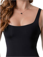 Fajas Salomé Body de cuello cuadrado para mujer con control de abdomen