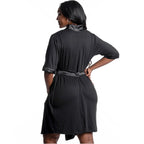 Snatched Body Accessories Post Surgery Recovery Night Gown Robe with Drain Pockets | ¾ Sleeves