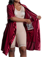 Snatched Body Accessories Post Surgery Recovery Night Gown Robe with Drain Pockets | ¾ Sleeves