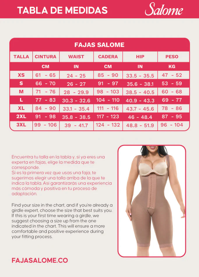 Fajas Salome Open Bust Tummy Control Butt Lifter Shapewear Daily Use & Postpartum Body Shaper for Women Powernet