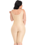 Fajas M & D Knee Length Open Bust Faja Colombiana Seamless Shapewear Tummy Control