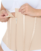 MariaE Fajas Waist Cincher Shapewear with front Zipper & Inner Hooks