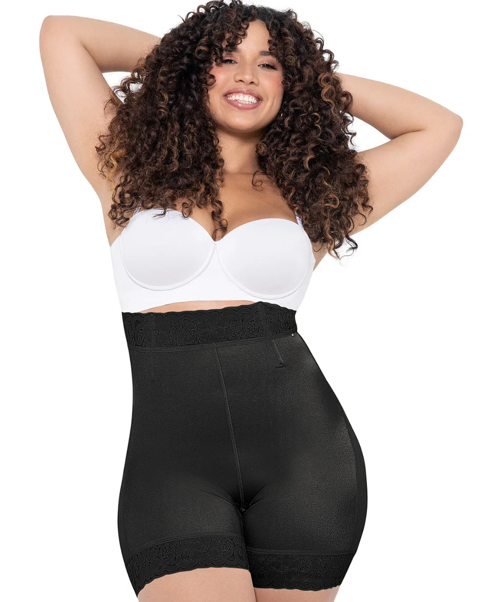 MariaE Fajas Butt-Lifter High Waisted Shapewear Shorts Medium Compression