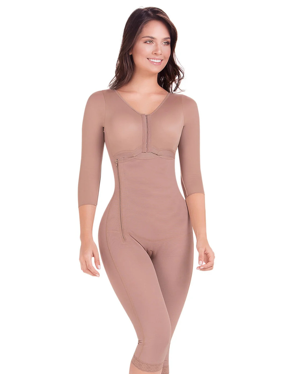 MariaE Fajas Tummy Control Postoperative Full Shapewear with Sleeves