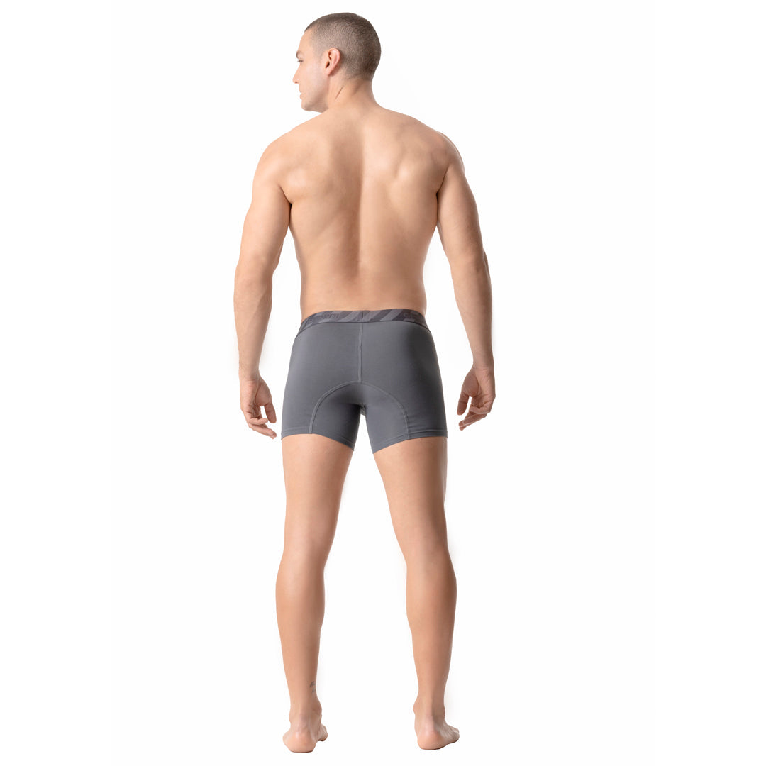 Diane & Geordi Mid-Cut Basic Boxer Briefs for Men 3-Pack Breathable, Supportive & Ultra-Comfortable Cotton Underwear for Men