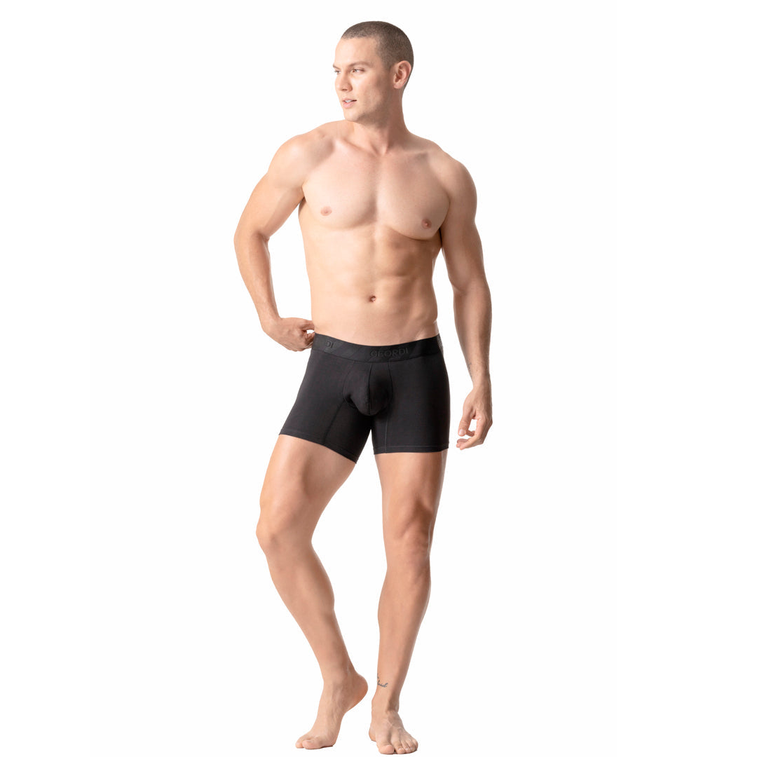 Diane & Geordi Mid-Cut Basic Boxer Briefs for Men 3-Pack Breathable, Supportive & Ultra-Comfortable Cotton Underwear for Men