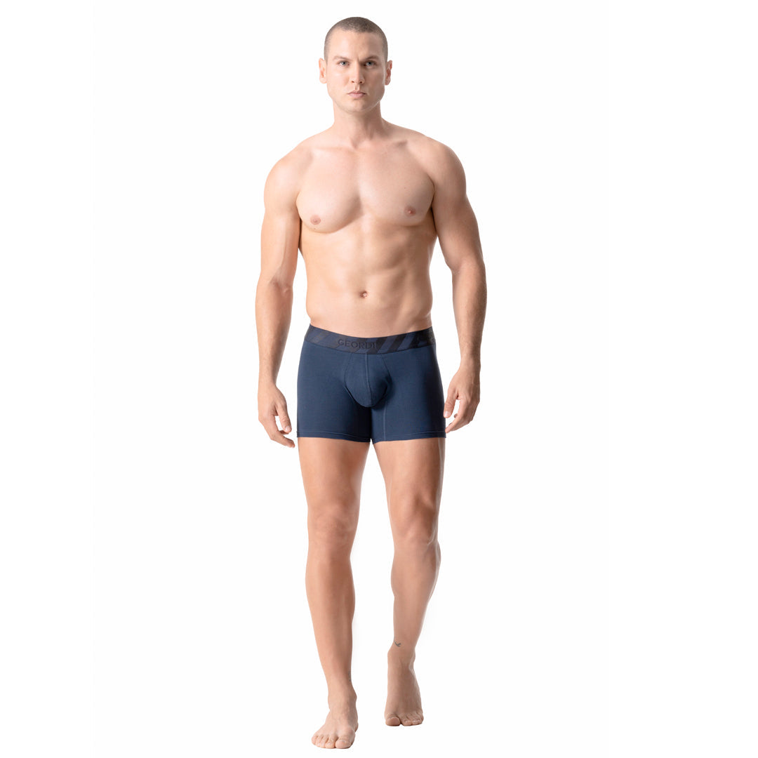 Diane & Geordi Mid-Cut Basic Boxer Briefs for Men 3-Pack Breathable, Supportive & Ultra-Comfortable Cotton Underwear for Men