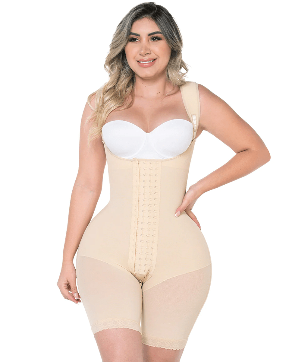 Fajas M & D Fajas Colombianas Post-Op Mid Thigh Shapewear Bodysuit for Guitar and Hourglass Body Types