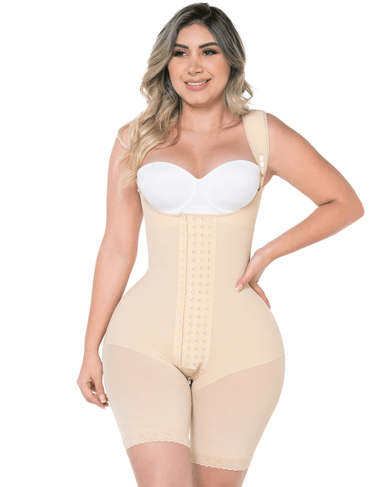 Fajas M&D Post-Op Mid-Thigh Shapewear Bodysuit