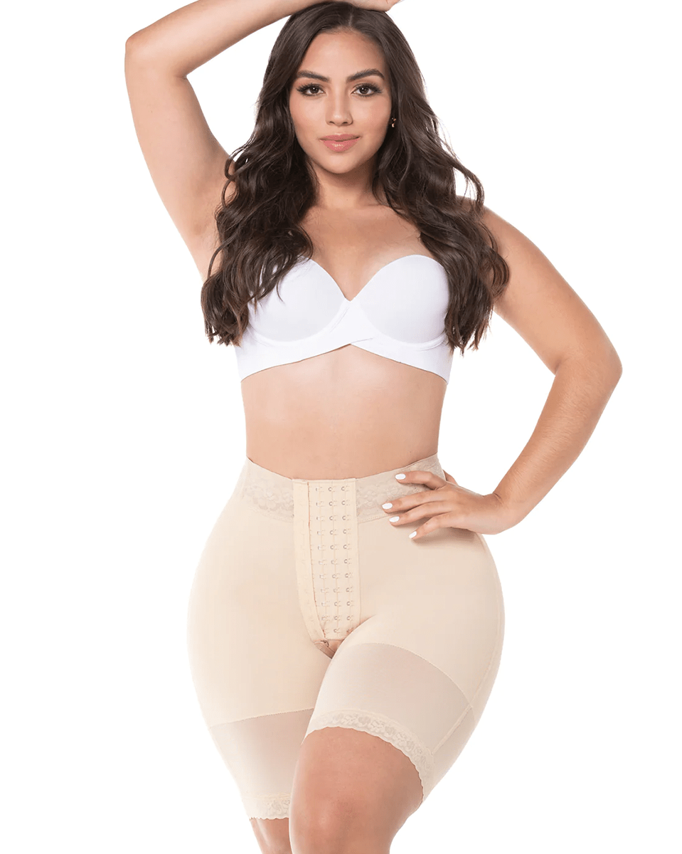 Fajas M & D Hourglass BBL Tummy Control High Waisted Shorts –