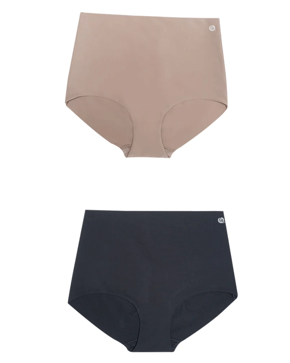 Fajas Sonryse  2-Pack Seamless Tummy Control Shapewear Mid Rise Shaping Panties