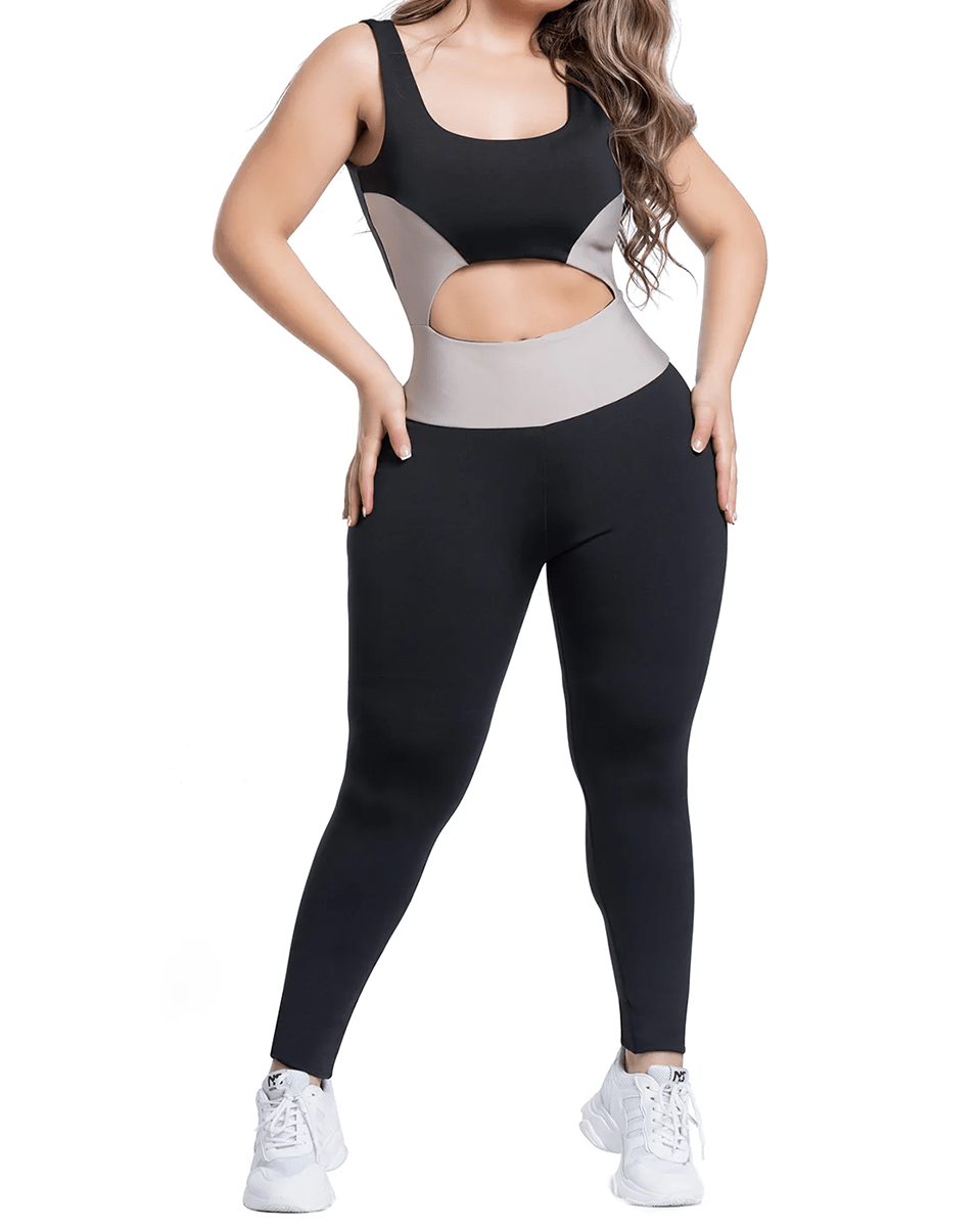 Flexmee High Waisted Sport One Piece With Activewear Bra For Women Shape Line
